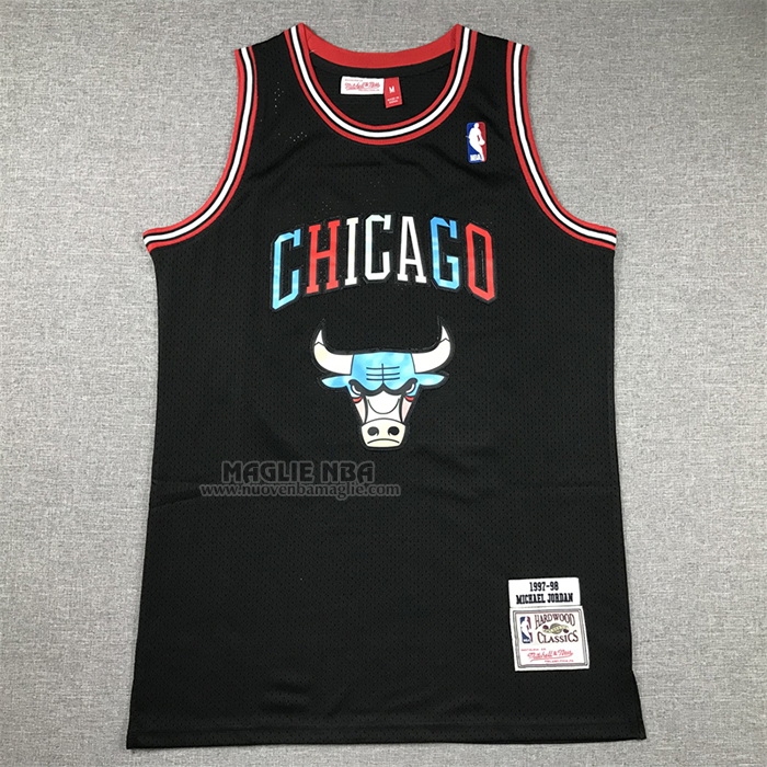 Maglia
 Michael Jordan NO 23 Chicago Bulls Mitchell & Ness 1997-98 Nero2
